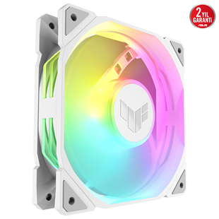 ASUS TUF Gaming TF120 ARGB 120mm Beyaz Soğutucu Kasa Radyatör Fanı