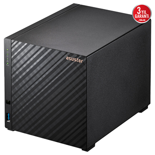 ASUSTOR 4diskli Realtek QC-1GB RAM-2.5GbE Nas Server AS1204T