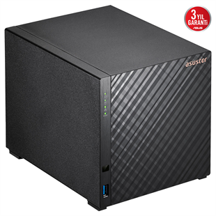 ASUSTOR 4diskli Realtek QC-1GB RAM-2.5GbE Nas Server AS1204T