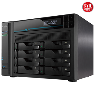 ASUSTOR 8diskli Atom QC-24GB RAM-2-10Gbe Nas Server AS6508T (44385)