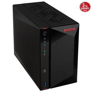 ASUSTOR AS5402T CELERON N5105 4 GB RAM- 2-diskli Nas Server (Disksiz)