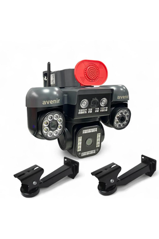 AVENIR 12MP AV-S446 4 Kameralı 3PTZ 4G SOLAR Kamera
