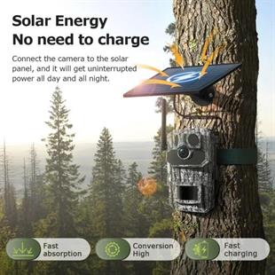 AVENIR 3MP Gps Black Light 4G Kamuflaj Fotokapan Solar Kamera AV-S443H