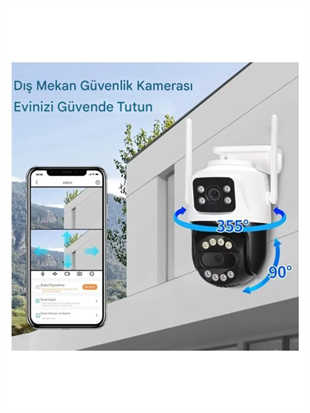 AVENIR 4MP PTZ Speed Dome Çift Kameralı Wıfı Kablosuz IP Kamera AV-S304