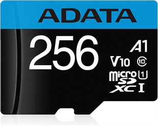 Adata 256GB Premier 100MB/S CLASS10 A1 Adaptörlü MicroSDXC Hafıza Kartı AUSDX256GUICL10A1-RA1