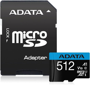 Adata 512GB AUSDX512GUICL10A1-RA1 Premier Class10 Adaptörlü MicroSDXC Hafıza Kartı