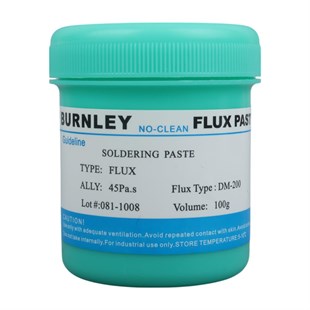 Burnley DM-200 45Pa.S Viskoziteli 100 Gram Krem Flux Lehim Pastası