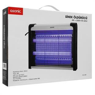 Asonic AS-A28 Orta Boy 4W+ 2000V Zincir Askısılı İki Ledli Sinek Öldürücü