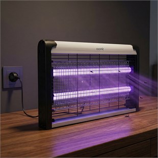Asonic S26 20W 2000V Çift Koruma Camlı LED Zincir Askılı Sanayi Tipi Sinek Öldürücü (XL Boy)