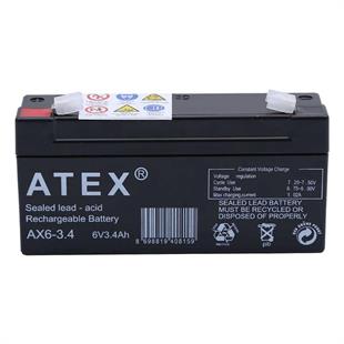 Atex 6 Volt - 3.4 Amper Yatık Akü