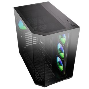 BITFENIX 850W 80+ BRONZE Ayna efektli MIRROR T10 Siyah Gaming Mid-Tower PC Kasası