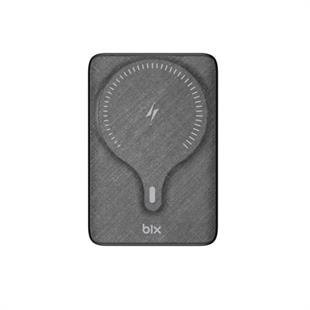 BİX 10000mAh BXPB105-BK 22.5W-15W Type-C Micro USB KABLOSUZ LED GÖSTERGELİ Siyah POWERBANK