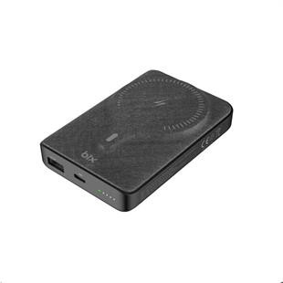 BİX 10000mAh BXPB105-BK 22.5W-15W Type-C Micro USB KABLOSUZ LED GÖSTERGELİ Siyah POWERBANK