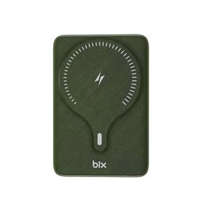 BİX 10000mAh BXPB105-GRE 22.5W-15W Type-C Micro USB KABLOSUZ LED GÖSTERGELİ Yeşil POWERBANK