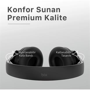 BİX BH2-BK Siyah SOUNDCRAFT BH2 KATLANABİLİR KULAKÜSTÜ KABLOSUZ KULAKLIK