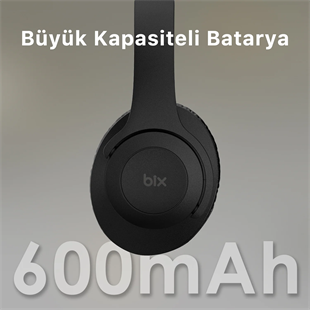 BIX BH2-BK Siyah Soundcraft BH2 Katlanabilir Kablosuz Kulaklık