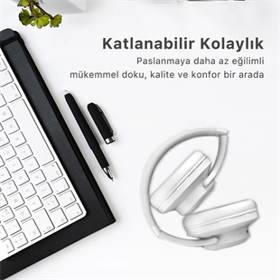 BIX BH2-IG Buz Grisi Souncraft BH2 Katlanabilir Kablosuz Kulaklık