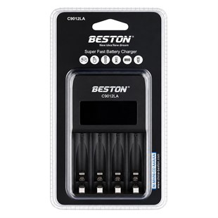 Beston C9012LA AA/AAA 4lü Ekranlı Hızlı Pil Şarj Cihazı