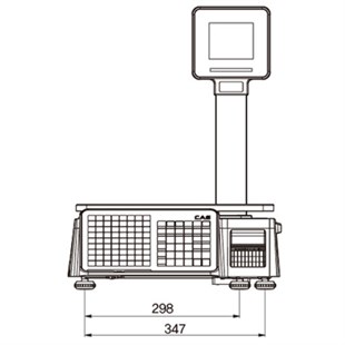 CAS CL3000 15KG 202DPI DİREKT TERMAL ETHERNET LCD EKRAN BOYUNLU BARKODLU TERAZİ