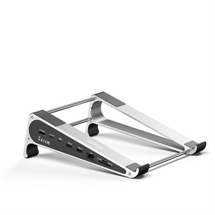 CODEGEN NSC-401 7portlu Genişletilmiş Yerleştirme İstasyonu (Docking Station) Entegre Alüminyum Notebook ve MacBook Standı
