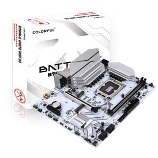 COLORFUL BATTLE-AX B760M-G WHITE V20 B760 2xDDR5 VGA/HDMI 2xM.2 1x2.5GLAN/WIFI/BT 1700P ANAKART