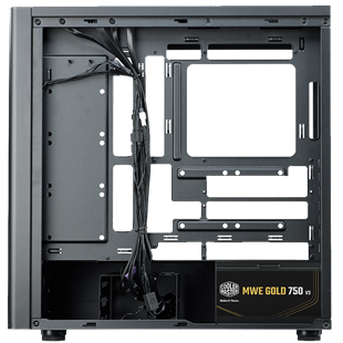 COOLERMASTER 750w 80+ Gold Elite 502 TG E502-KGNN75-S00 Gaming Mid-Tower PC Kasası