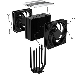 COOLERMASTER V4 ALPHA 3DHP MAZ-T2HP-217PK-R1 AM5-1851p Hava Soğutmalı İşlemci Fanı