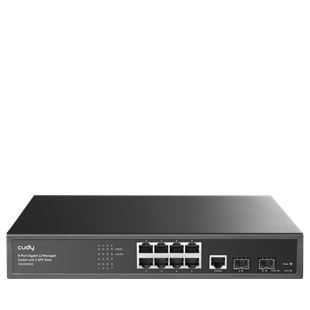 CUDY GS2008S2 8 Port Gbit 1xGbit+2xSFP Uplink Yönetilebilir (L2) Switch