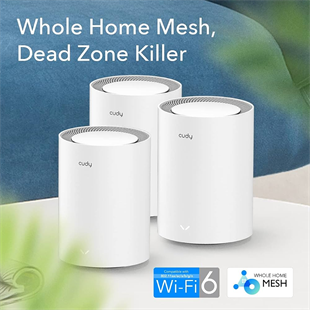 CUDY M1800-3 WIFI6 AX1800 Gigabit Mesh Touter 3lü Set