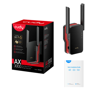 CUDY RE3000 WIFI6 AX3000 Çift Bant  Menzil Genişletici Router Priz Tip