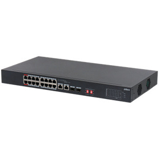 DAHUA 16port PoE 135w 2-SFP 2-Uplink Yönetilemez Switch S3218-16ET-135