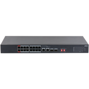 DAHUA 16port PoE 135w 2-SFP 2-Uplink Yönetilemez Switch S3218-16ET-135