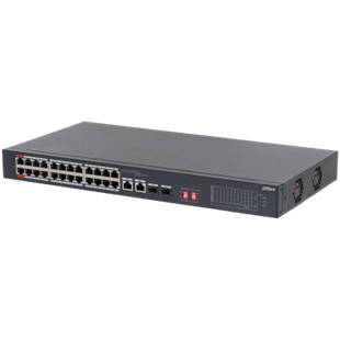 DAHUA 24port PoE 240w 2-SFP 2-Uplink 10/100 Yönetilemez Switch S3226-24ET-240