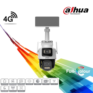 DAHUA 3+3MP PT Speed Dome WizColor 4G Solar IP Kamera IPC-PTS2649C-3E3Z-4GB20