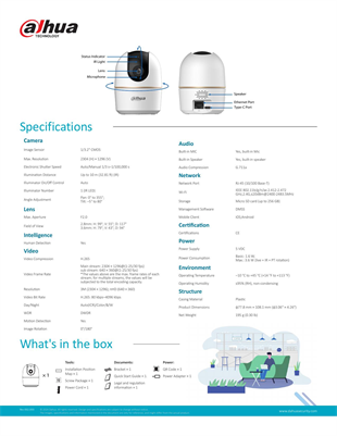 DAHUA 3MP Küp 2.8mm Wıfı Kablosuz IP Kamera HPT1330DA-STW