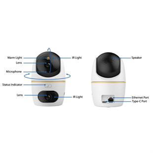 DAHUA 5MP Küp 3.6mm PT IP Kamera IPC-HPT1539DD-STW-5E2