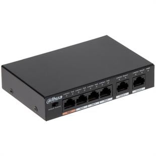 DAHUA 6port-4port PoE 60w 2-Uplink 10/100 Yönetilemez Switch PFS3006-4ET-60-V2