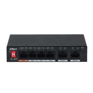 DAHUA 6port-4port PoE 60w 2-Uplink 10/100 Yönetilemez Switch PFS3006-4ET-60-V2