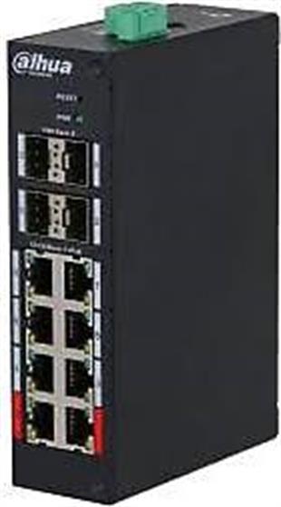 DAHUA HS4412-8ET-120 12 Port Mbit 8 Port PoE 120W 4xGbit-SFP Uplink Desktop Yönetilebilir Endüstriyel Switch