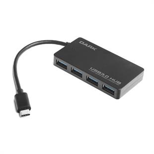 DARK Connect Master DK-AC-USB31X4 4port USB3.1-TYPE-C Siyah USB Çoklayıcı Hub