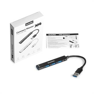 DARK Connect Master X4 DK-AC-USB310 4port USB 3.0 Siyah USB Çoklayıcı Hub