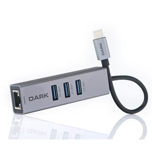 DARK DK-AC-U31X3GL  Gigabit TypeC Ethernet Çoklayıcı Hub