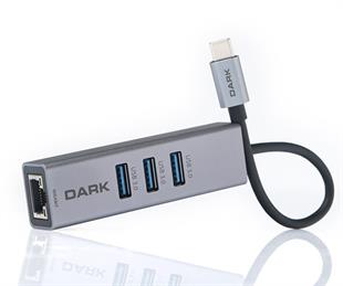 DARK DK-AC-U31X3GL Type-C to RJ45 Gigabit 3xUSB 3.0 Hub Çoklayıcı
