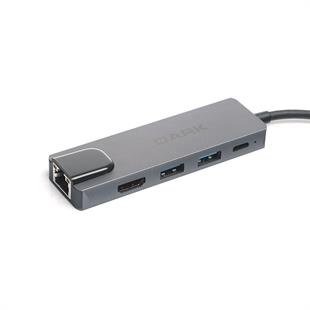 DARK DK-AC-U31X46 5i 1 Arada USB 3.1 Type-C to Ethernet / HDMI USB 3.0 - USB 2.0 / USB-C 65W Macbook Port Çoklayıcı HUB