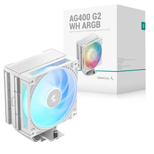 DEEPCOOL AG400-G2-WH ARGB AM5-1851p Hava Soğutmalı İşlemci Fanı Beyaz