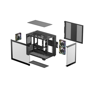 DEEPCOOL CG330-3F 3-ARGB Fanlı Panoramik Gaming Micro-Tower PC Kasası