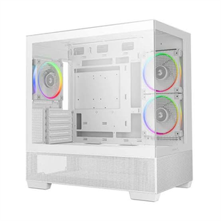 DEEPCOOL CG380-3F-WH Panoramik Cam Gaming Mid-Tower PC Kasası Beyaz