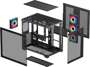 DEEPCOOL CG530-4F Gaming Mid-Tower PC Kasası