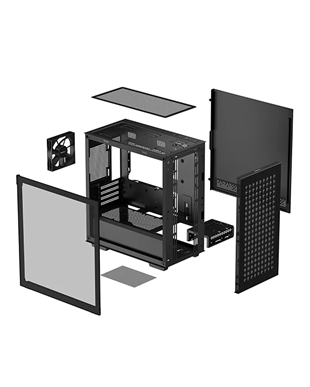 DEEPCOOL CH370 Gaming MICRO ATX PC Kasası 4X RGB FANLI