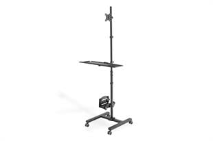 DIGITUS Mobile workstation (Monitor Mount, PC Holder) max. 8 kg load,32